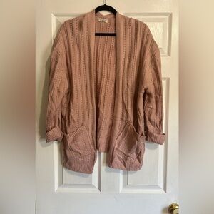 Cozy Blush Knit Cardigan